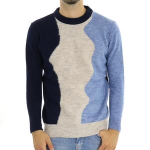 MAGLIA MULTICOLOR BLU